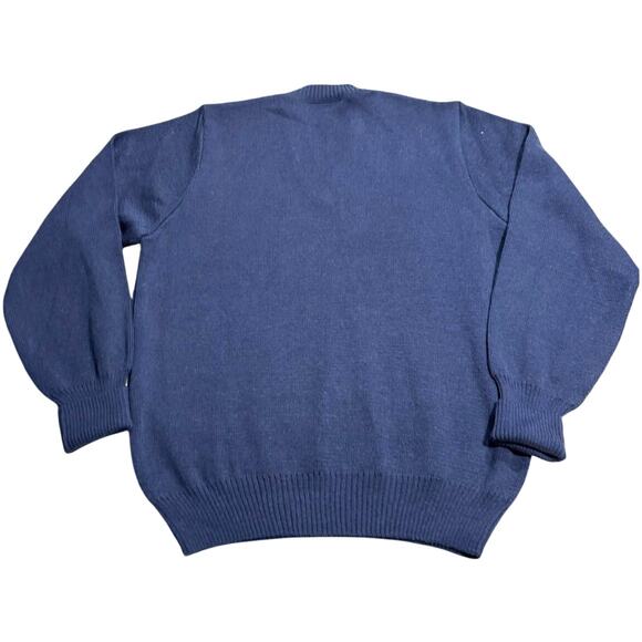 Military Mehlin Estey Sweater V Neck Wool Elbow Patches Air Force Mens 46R Blue - Picture 7 of 8